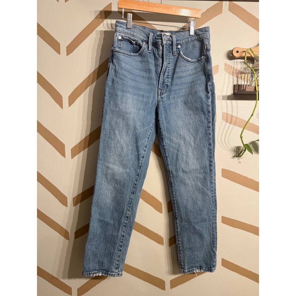 Madewell The Perfect Vintage Jean Womens 27 Blue High Rise Straight Leg Denim